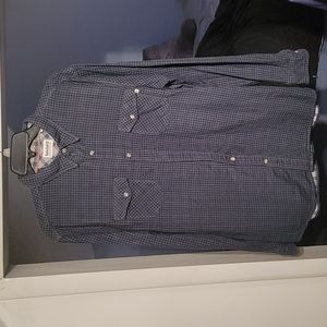 TIMBERLAND Men's Large Branch River Double Layer Plaid Shirt Washed Fabric Look